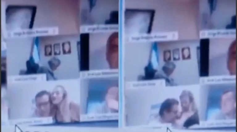 Video/ Escándalo sexual en el Congreso: Diputado le dio un beso en los pechos a su pareja durante sesión virtual