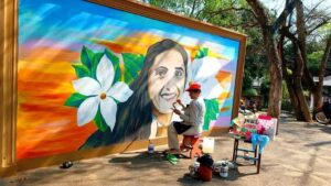 ¡Joven reventó mural de Chiquitunga en gua’ilandia!