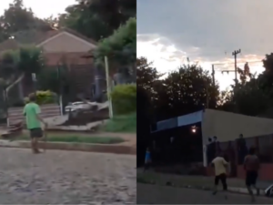 (VIDEO). Arriero golpeó a su madre y todo su vecindario se le fue encima