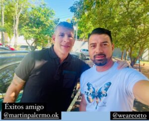 ¡”El Emperador” y Martín Palermo se encontraron!