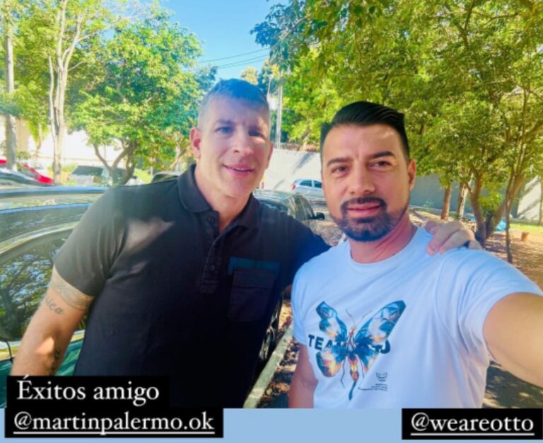 ¡”El Emperador” y Martín Palermo se encontraron!