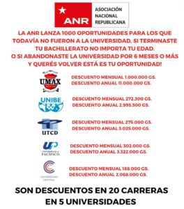 ANR lanzó 1.000 oportunidades de estudios universitarios para los que nunca empezaron la facu