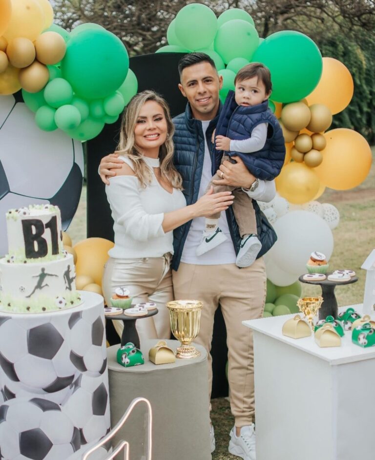 Así celebraron Blas Riveros y Dahiana Bresanovich el primer año de su hijo