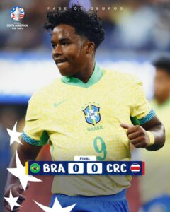 Costa Rica frena a Brasil y enciende el grupo de Paraguay