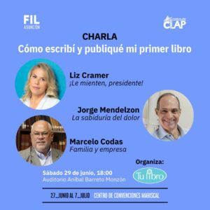 Tres autores contarán su experiencia sobre cómo escribieron y publicaron su primer libro