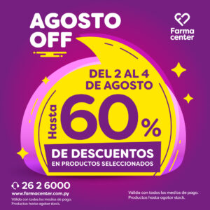 ¡Increíbles ofertas en el Agosto Off de Farmacenter!