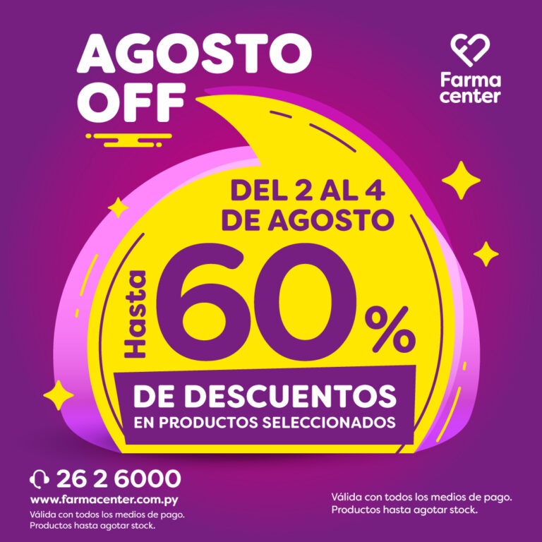 ¡Increíbles ofertas en el Agosto Off de Farmacenter!
