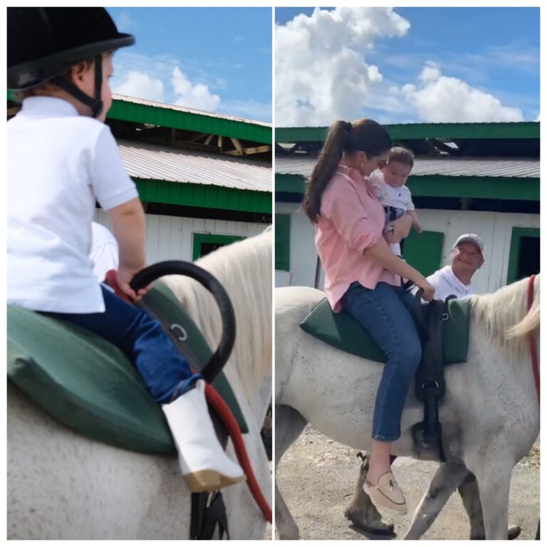 Nadia Ferreira orgullosa: Marquito inició clases de equitación