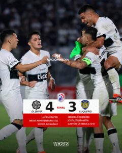 Partidazo en el Defensores: ¡Olimpia se impuso por 4 a 3 a Luqueño!