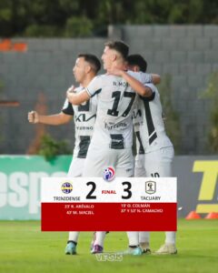 Tacuary derrotó por 3-2 al ‘Triki’ y corta su mala racha