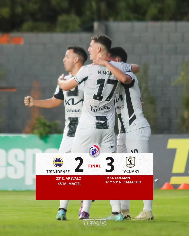 Tacuary derrotó por 3-2 al ‘Triki’ y corta su mala racha