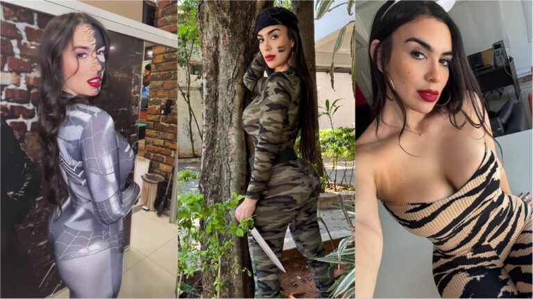 [VIDEO] ¡Ya denle el premio! Ana Laura Chamorro lució sus disfraces más sexys