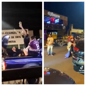 (VIDEO)Algarabía total por triunfo Albirrojo: caravana con asado y hasta recrearon golazo de Tony