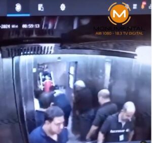 (VIDEO). Así explotó el balón de gas en el ascensor de Registros Públicos