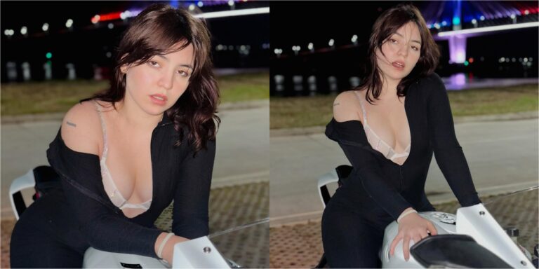 ¡”Oniichan” mostró toda su pechochidad sobre una moto!