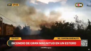 (Video) ¡Se quema el estero de Ayolas!