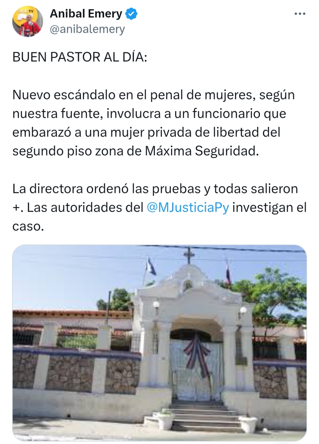 Investigan a funcionario del Buen Pastor que embarazó a reclusa