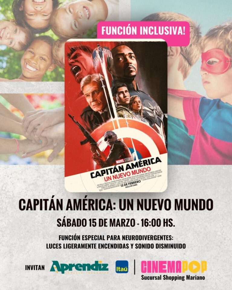 Cine inclusivo: función especial de Capitán América para personas neurodivergentes