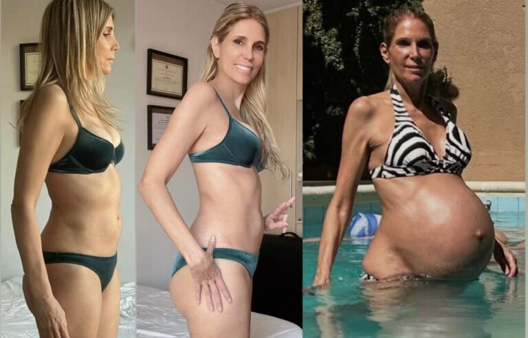 Sanie mostró cómo fue cambiando su cuerpo con sus mellis en su panza