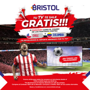 ¡Tu tele te va salir gratis con Bristol kape!