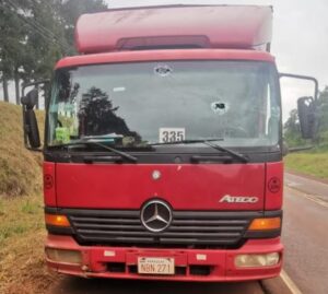 Motochorros balean y asaltan un camión repartidor de mercaderías