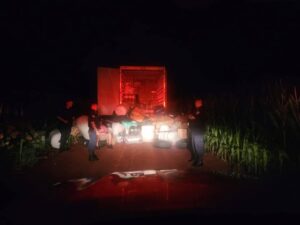 Delincuentes asaltaron camión transportador escoltado por patrullera