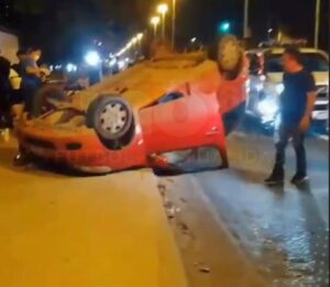 Vuelco en Loma Pytã: cinco heridos y el otro auto “desapareció”