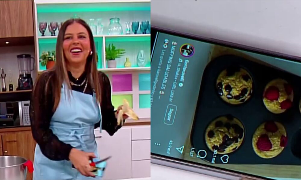 (VIDEO) ¿Qué dice el VAR? ¡Conductora de Tv pillada haciendo copiatín de recetas!