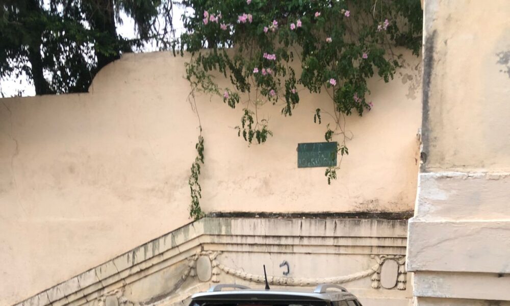 (Video) Mal cálculo: chocó y quiso escapar por la escalinata Antequera (y quedó atrapado)