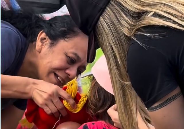 ¡Lo hizo otra vez! Marilina alegró a una humilde familia llevándole ayuda