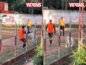 (VIDEO). Una cabra invadió una canchita y mirá lo que hizo cuando le quisieron echar