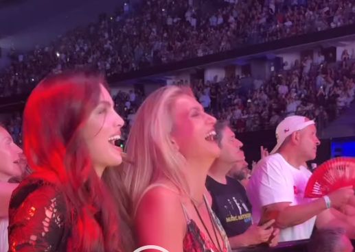 ¡Así le hizo el aguante Nadia Ferreira a Marc Anthony anoche en Madrid!