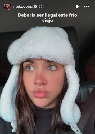 El plagueo de María Becerra por el frío: “Debería ser ilegal”