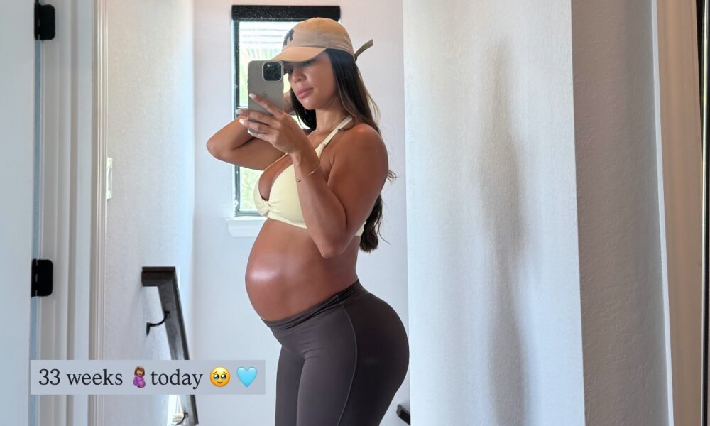 (VIDEO) ¡Nde tavy! ¡Mirá las pesas que levanta Thelma con sus 33 semanas de embarazo!