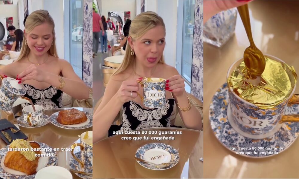 (VIDEO) ¡Influencer paraguaya contó que le bajó café con oro!