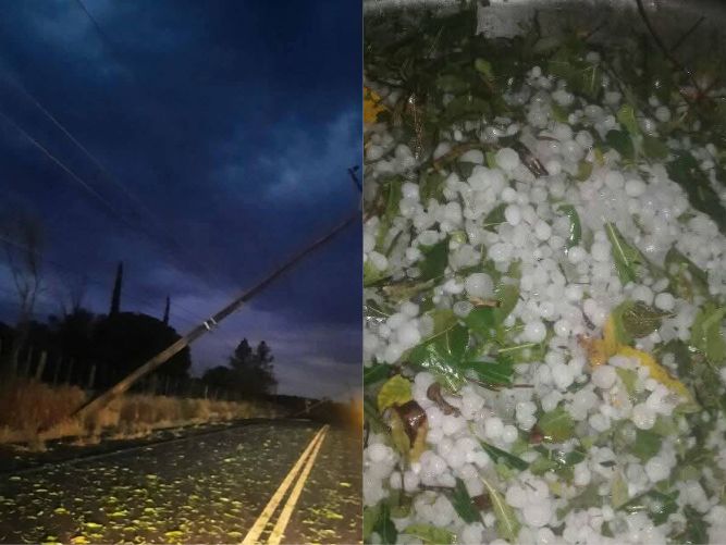 Temporal con lluvias y granizadas afecta varias zonas del país