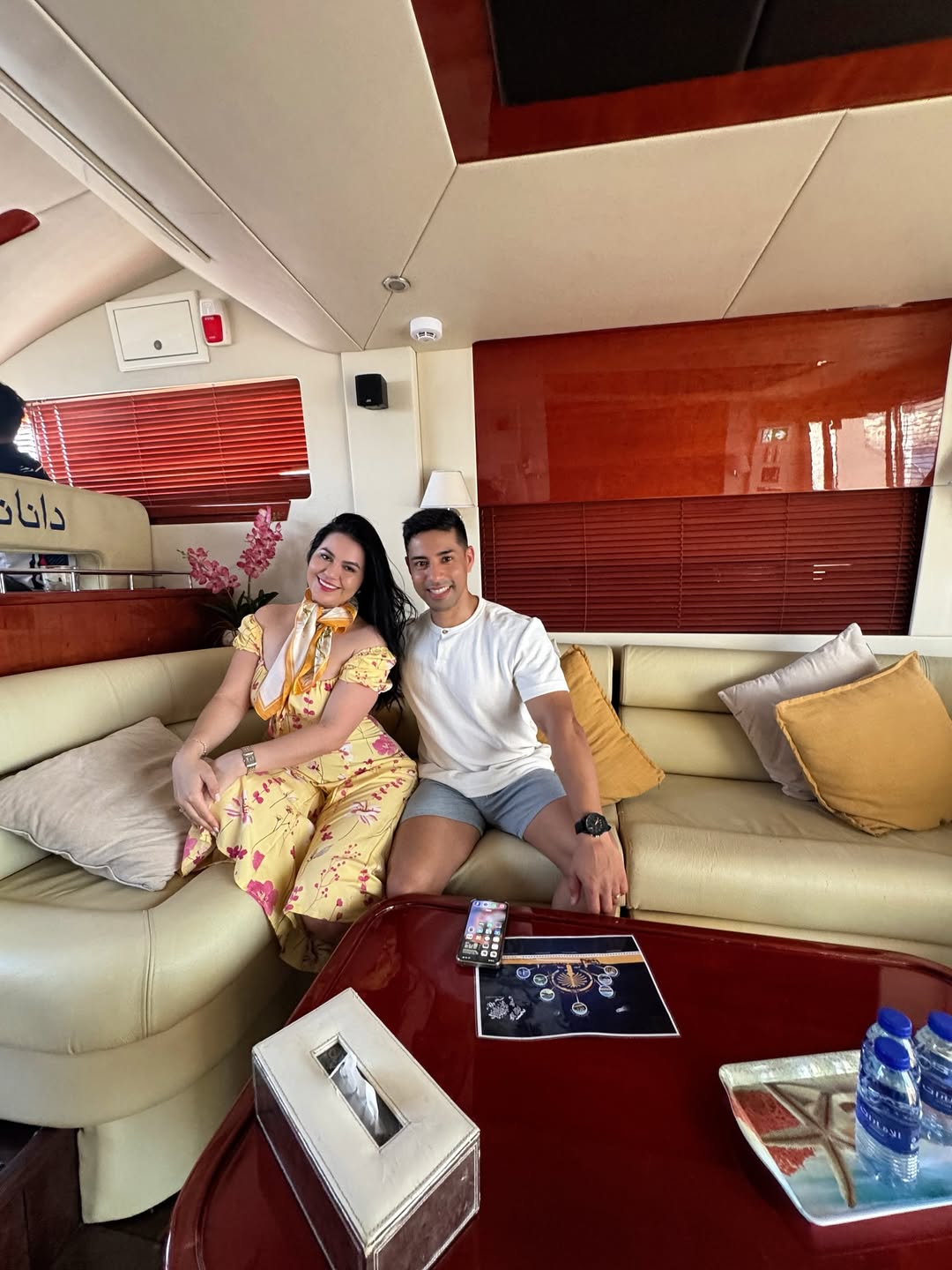(GALERÍA) El viaje a todo lujo de “Rasta” Giménez y Carmen Quiñónez