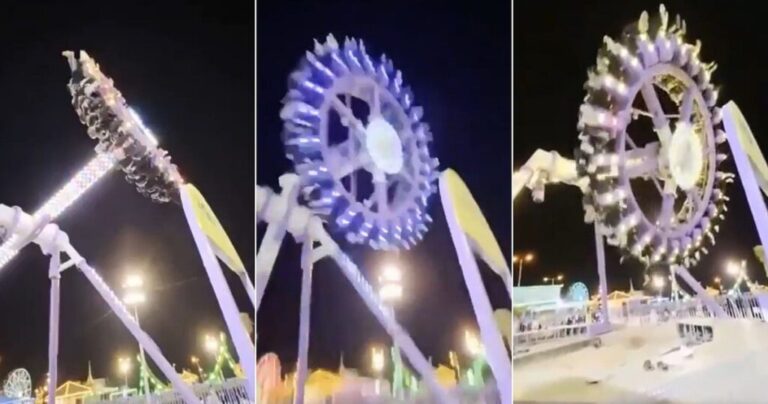 Terror en Arabia Saudita: se partió un juego mecánico en el aire y dejó 23 heridos