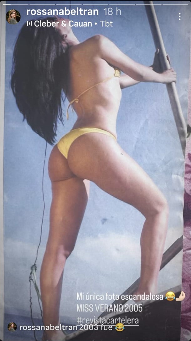 ¡Rossana Beltrán mostró su única foto escandalosa!