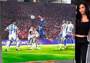 (VIDEO) “El golazo de chilena” de Tony, ¡pintado por una artista española!