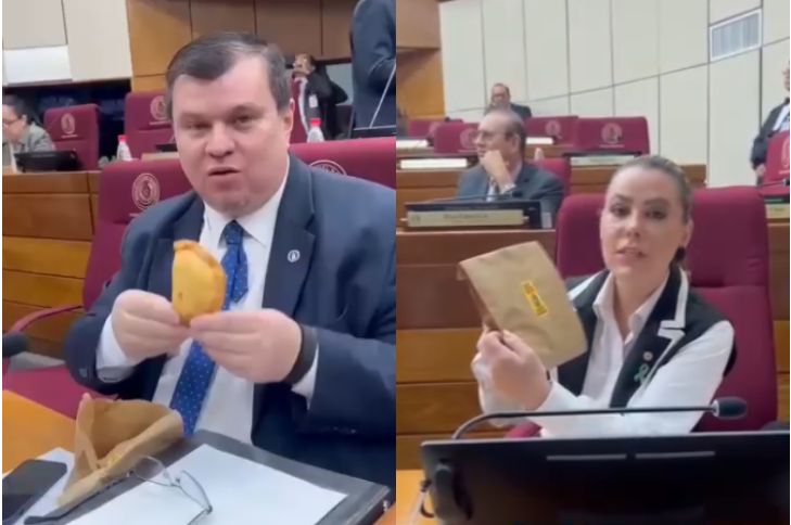 (VIDEO). Sigue la polémica: Senador ahora convida empanadas “Coto” a sus colegas
