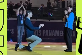 ¡El momento romántico en los Juegos Panamericanos!