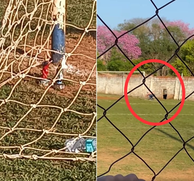 Hincha pokovi robó  el kurundu del arquero en pleno partido