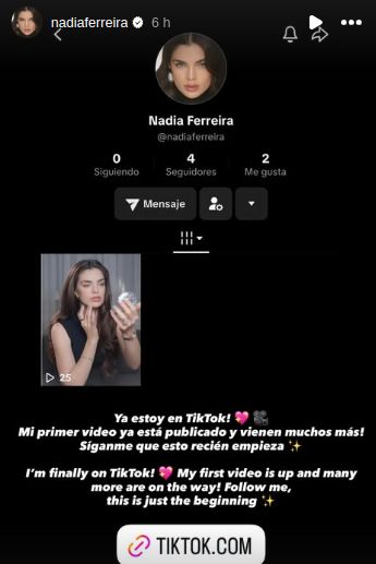 ¡Nadia Ferreira se estrena como Tiktokera!