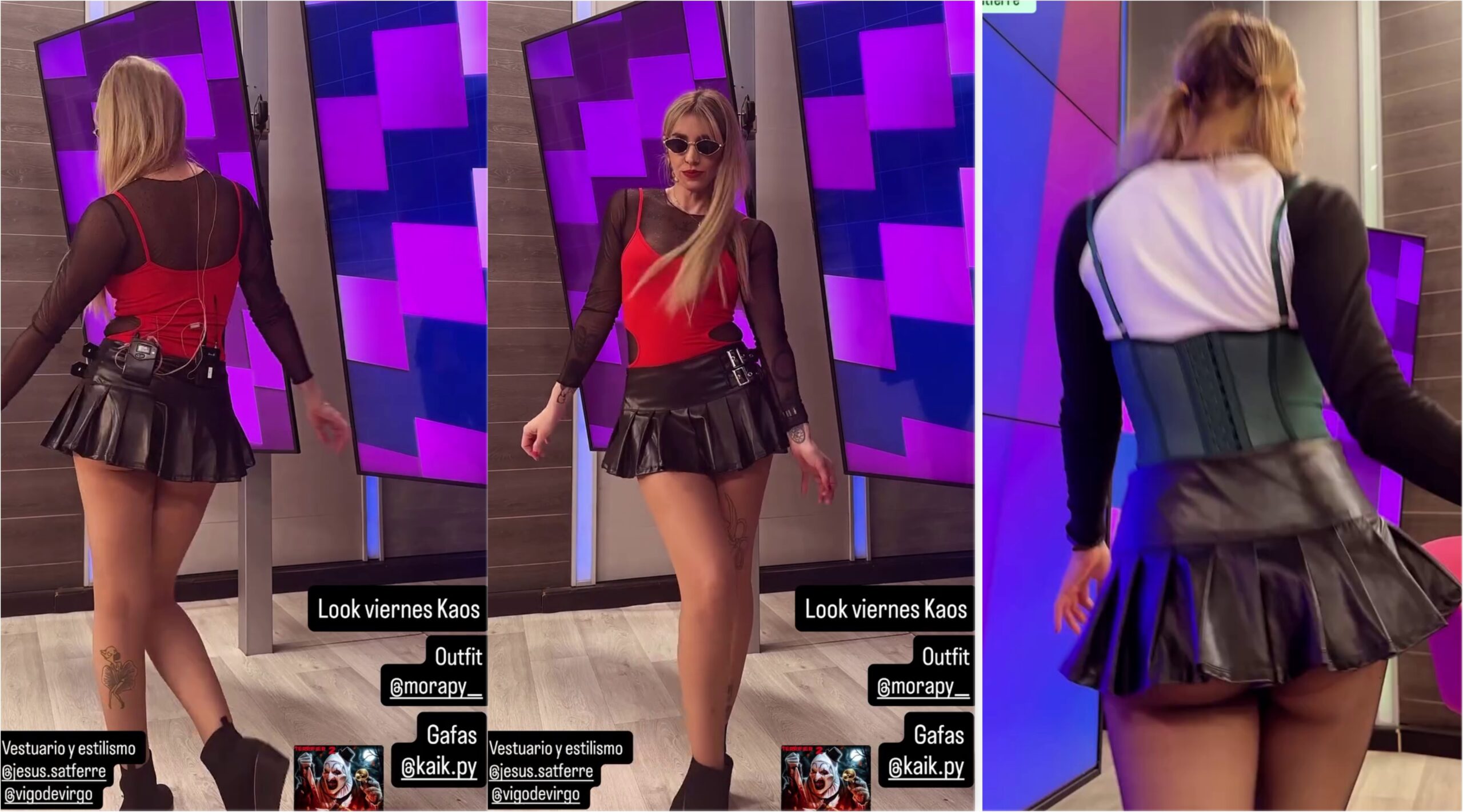 (VIDEO) ¡Aijue! Carmiña Masi dejó ver sus “cachetes” antes de salir a su programa