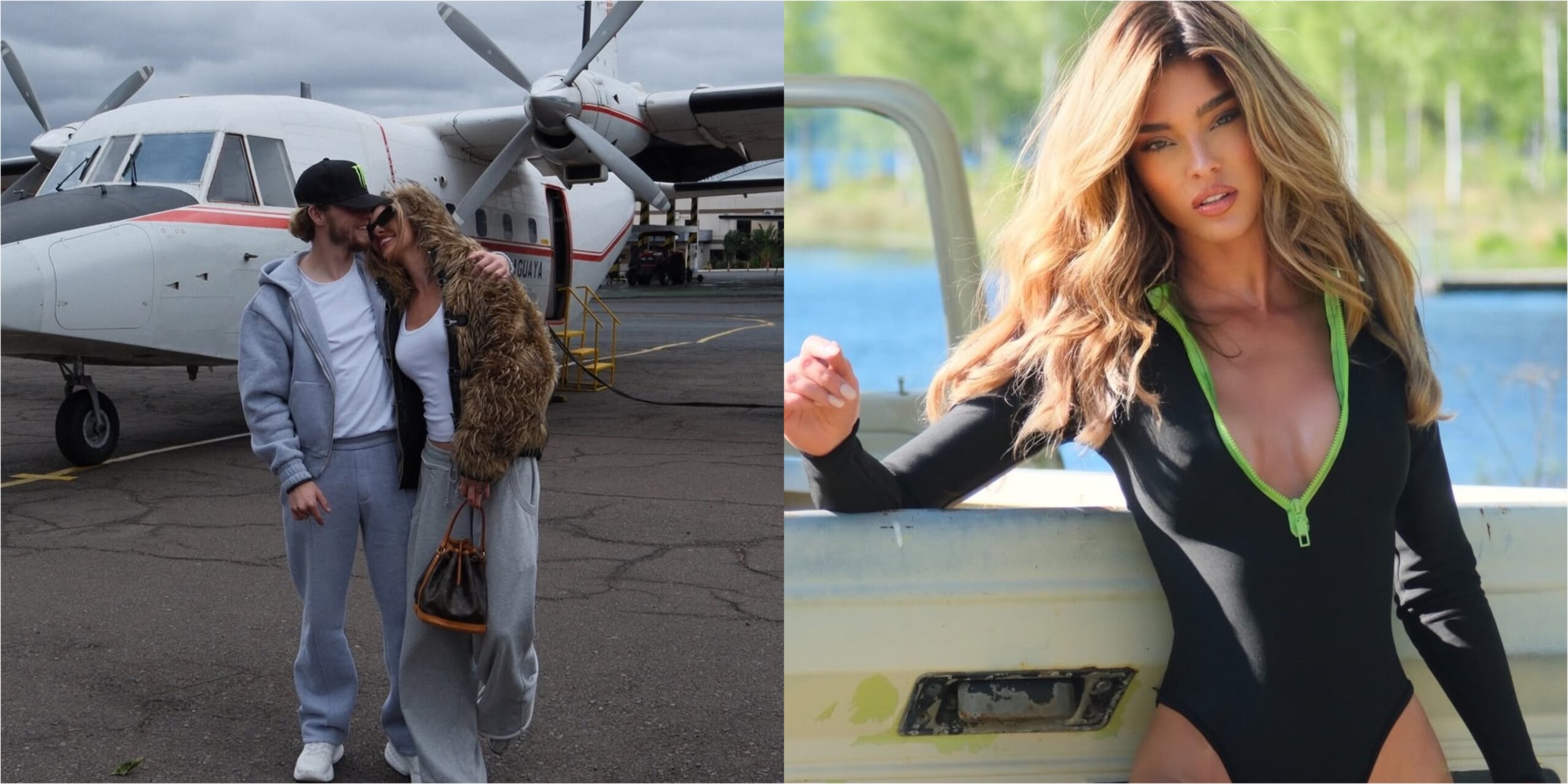 (GALERÍA) Anti tesapo’ê: Piloto de rally llegó con su espectacular novia modelo