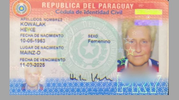 Buscan a familiares de una doñita alemana que falleció anga