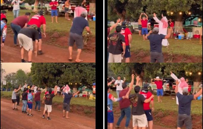 (VIDEO) ¡Los hombres se van para buscar bandidas en el rally! Los hombres en el rally…
