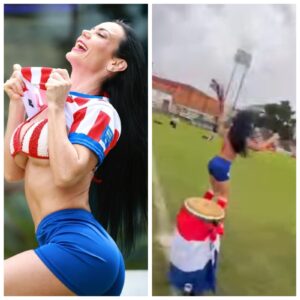 (VIDEO) ¡Pame Rodríguez armó escándalo en el estadio del Rayadito por video hot para la Albirroja!