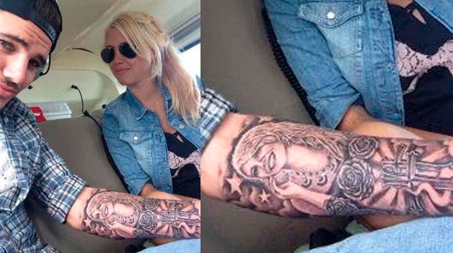 ¡Mauro Icardi mostró que se tapó el tatuaje que tenía de Wanda Nara!